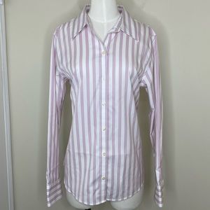 $5 SALE Liz Claiborne Striped Button Down Women 14
